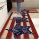 thumbnail image 5 of Set de felpudos de bienvenida patriótica de 2 piezas, alfombras antideslizantes para el 4 de julio del Día de los Caídos del 4 de julio, poliéster interior y exterior, 15,75x24 y 15,75x47, 5 of 6