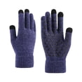 thumbnail image 2 of Clearance! Baberdicy Womens Knitted Piled Thickened Thermal Gloves Winter Warm Gloves Navy, 2 of 4
