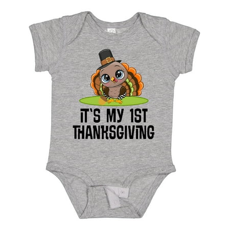 

Inktastic First Thanksgiving Pilgrim Turkey Gift Baby Boy or Baby Girl Bodysuit