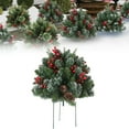 thumbnail image 2 of Ongmies Christmas Tree Frosted Urn Filler, 2025 New Holiday Planter Filler – Greenery for Christmas & Holiday Planter Decorations, Pre-Lit Artificial Xmas Tree, 2 of 9