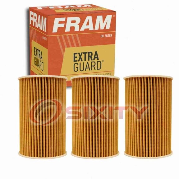 3 pc FRAM CH10759 Extra Guard Engine Oil Filters for 57262 AP0956745 KN-564 Q1064.1AM VO-132 Oil Change Lubricant Filters Fits select: 2012-2014 VOLKSWAGEN PASSAT
