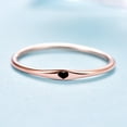 thumbnail image 3 of Sterling Rose Gold Simple Carve Heart Wedding Band Stackable Promise Ring for Her Size 5-10, 3 of 4
