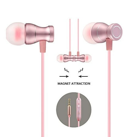 Acode in-Ear Earbuds Earphones Headphones, 3.5mm Metal Housing Magnetic Best Wired Bass Stereo Headset Built-in