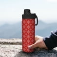thumbnail image 7 of Pofeuu Red White Snowflakes Print 18oz Sports Insulated Kettle Stainless Steel Vacuum Water Bottle Leakproof Sport Flask, 7 of 7