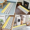 thumbnail image 5 of Yellow Grey Runner Rug for Hallway 2x6ft, Herringbone Abstract Non Slip Floor Mat Washable Low-Profile Indoor Carpet for Living Room, Bedroom, Dining Room, 5 of 9