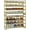 8 Tiers-Gold, variant on Large Shoe Rack 8 Tier Shoe Organizer, Heavy Duty Metal 4-Tier Stackable Shoe Storage Vertical Shoe Rack for Closet Front Door Entrance, Up to 50 Pairs, 44.8" W x 11.4" D x 56.7" H, Black