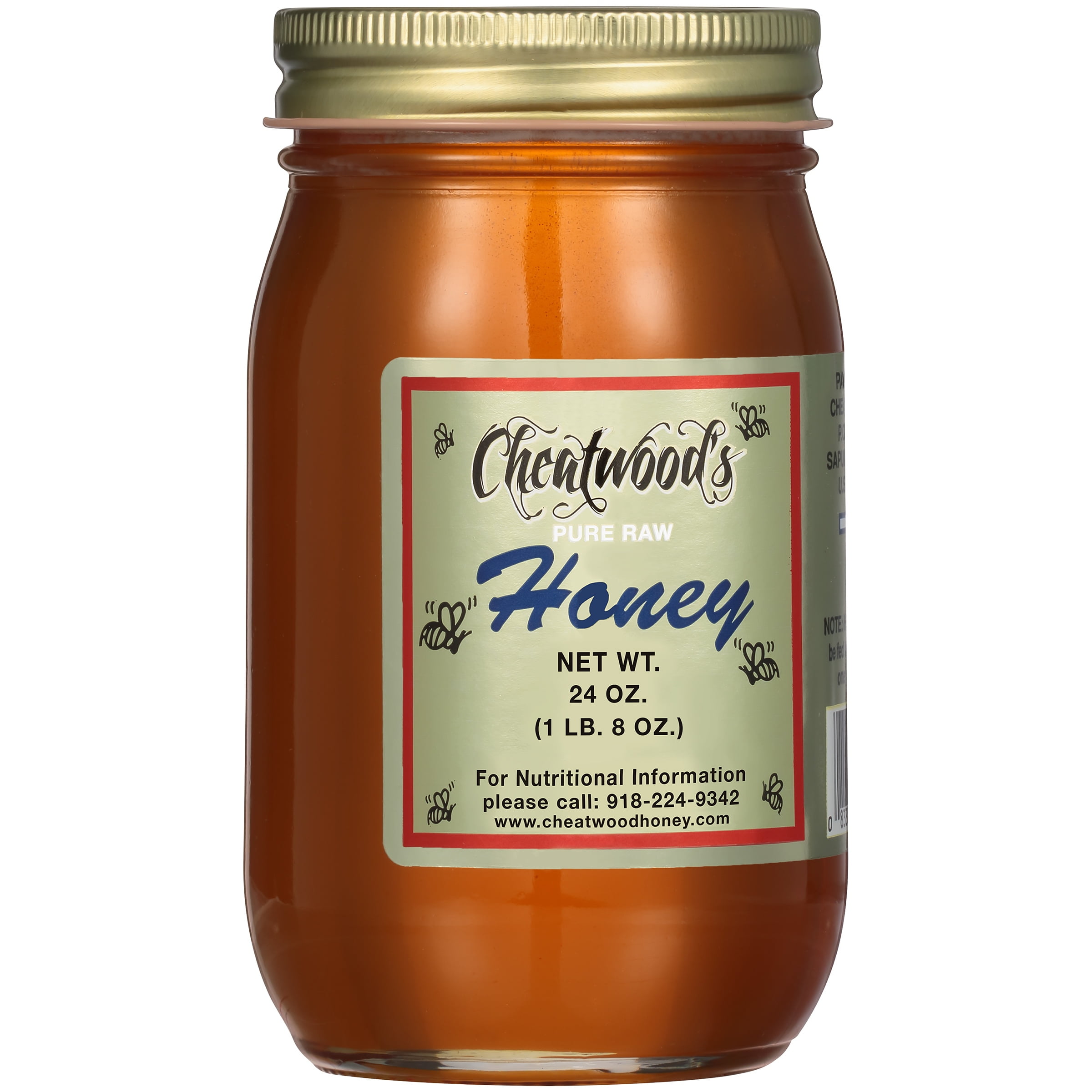 Cheatwood's Pure Raw Honey 24 oz. Jar by Cheatwood Ltd.
