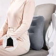 thumbnail image 5 of Inflatable Lumbar Pillow, 17x15" PVC Flocking Press Travel Back Support, Car Office Nap Cushion, Portable Foldable Waist Pillow for Indoor Outdoor, 5 of 6