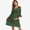 Green, variant on Women's 3/4 Sleeve Maternity Dress Pregnant Polka Dot Printed Loose Fit Casual V Neck Flowy Breastfeeding Summer Ruffed Hem Mini Dresses Wine XL