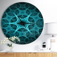 thumbnail image 1 of DesignArt Abstract blue ice flower Large Wall Clock, 1 of 1