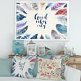 thumbnail image 3 of Designart 'Good VIbes Only Under Vibrant Blue Feathers' Bohemian & Eclectic Framed Art Print, 3 of 4