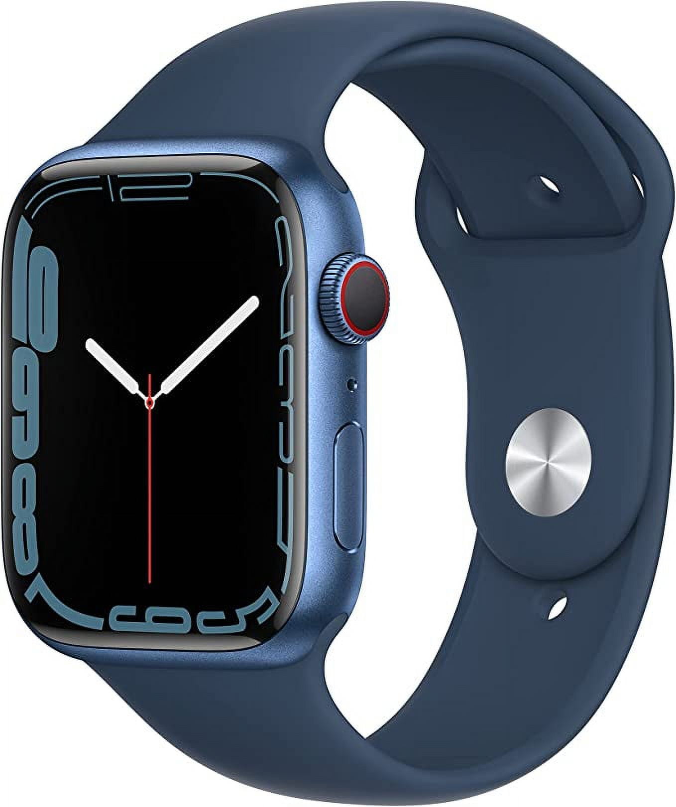 Restored Apple Watch Gen 7 Series 7 Cell 41mm Blue Aluminum - Abyss Blue Sport Band MKHC3LL/A (Refurbished)