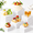 White-5.5 to 8 Inch-Hexagonal, variant on Clear Hexagonal Display Risers, 5.5 to 8 Inch, Set of 6 for Buffet and Decor