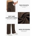 thumbnail image 4 of FUNING Wide Leg Pants Woman High Waist Yoga Pants with Pockets Loose Stretch Dress Work Sweatpants Casual Lounge, 4 of 6