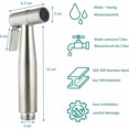 thumbnail image 3 of Manguera de ducha de baño, enclavamiento de acero inoxidable duradero, manguera flexible que no se enrosca, adecuada para necesidades especiales de higiene de adultos y niños y varios usos que, 3 of 5
