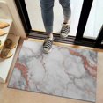 thumbnail image 2 of White Gray Rose Gold Marble Pattern Door Rugs,Washable Non Slip Door Mats Indoor,Decorative Door Mats,Entry Mat Indoor for Entrance,Bedroom,Kitchen,Bathroom,20"x32", 2 of 6