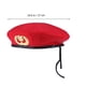 thumbnail image 2 of Sombrero de marinero rojo Gorra de espectáculo de escenario Boina de lana de baile cuadrada (Estrella dorada de ocho puntas), 2 of 5