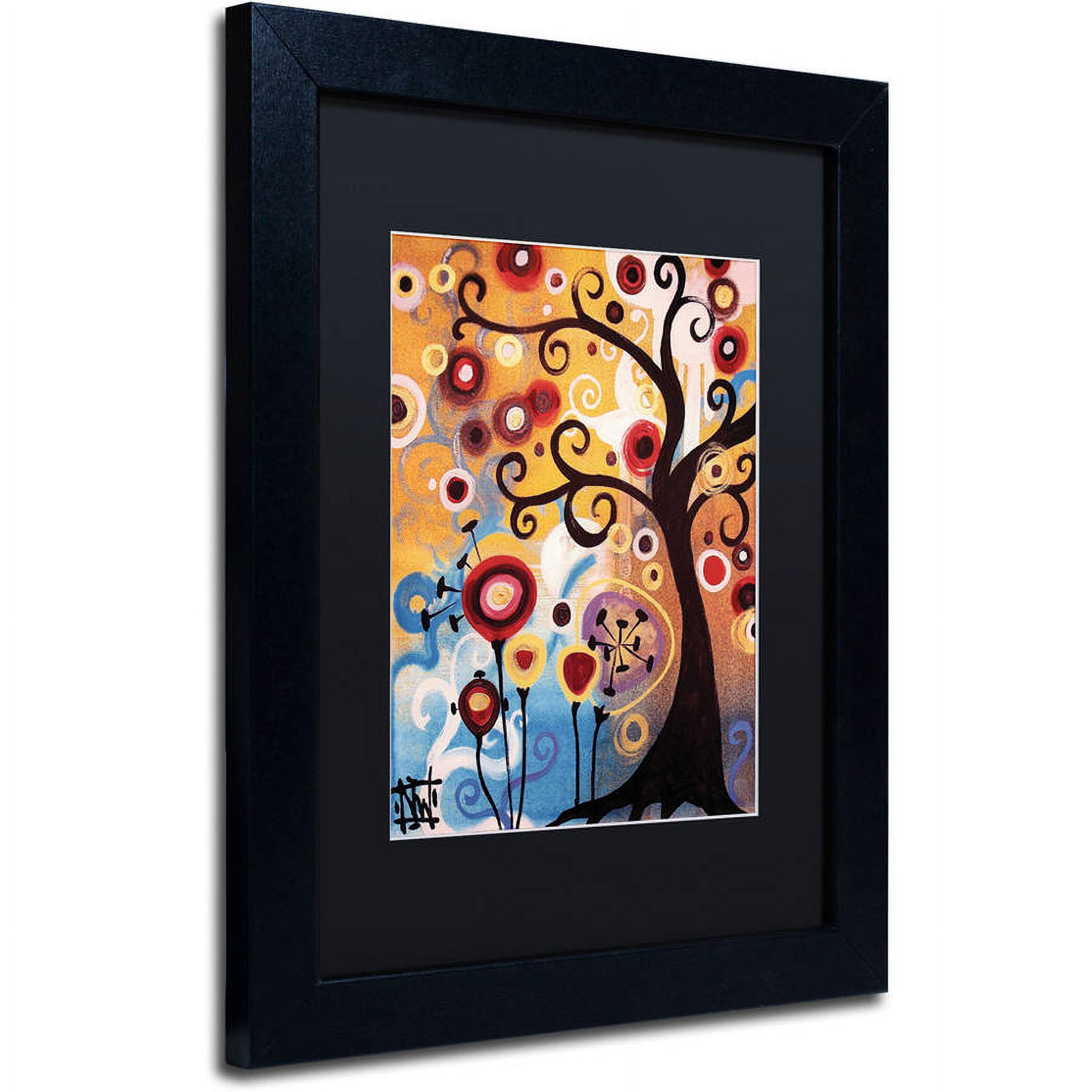Trademark Fine Art "17" Canvas Art by Natasha Wescoat, Black Matte, Black Frame