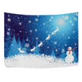 thumbnail image 3 of ABPHQTO Tapiz de muñeco de nieve navideño, decoración para colgar en la pared, decoración del hogar, sala de estar, dormitorio, 100x150 cm, 3 of 4