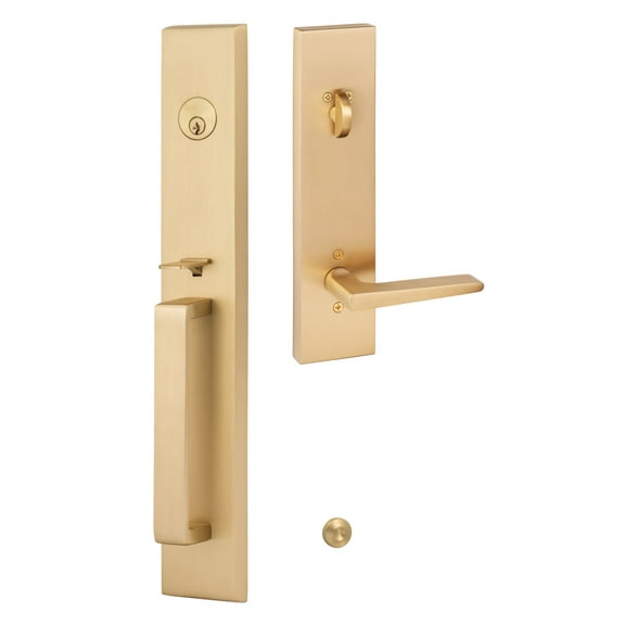 Sure-Loc Vl507-Bs Brass Vail Entry Handleset Full Plate Single Cylinder Keyed