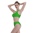 thumbnail image 6 of Picia Green Women's High Waisted Bikini Scoop Neck Swimsuit Two Pieces Bathing Suit-XX-Large, 6 of 8