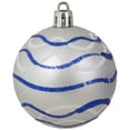 thumbnail image 4 of Northlight 12ct Blue and Silver Glitter Shatterproof 2-Finish Ball Christmas Ornaments 2.25", 4 of 7