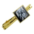 thumbnail image 1 of White Bengal Tigers Square Tie Bar Clip Clasp Tack- Silver or Gold, 1 of 5