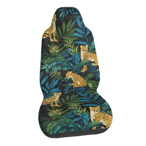 Tropical Leopard Car Seat Covers Stretch Car Seat Protectors Universal Fit
