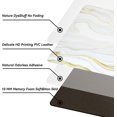 thumbnail image 4 of Gold and White Kitchen Rugs 2 Pcs Cushioned Anti Fatigue Marble Kitchen Floor Mat Waterproof Non Slip Leather Kitchen Rug Runner Comfort Standing Mat for Kitchen Laundry, 4 of 6
