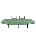 thumbnail image 3 of Leaf Futon Couch, Watercolor Print Botanical Wild Palm Trees Leaves Ombre Design Image Exotic Jungle, Daybed with Metal Frame Upholstered Sofa for Living Dorm, Loveseat, Green White, by Ambesonne, 3 of 4