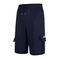 thumbnail image 6 of Nebwoak Mens Summer Cargo Shorts Stretch Casual Elastic Waist Baggy Active Sweat Shorts Navy Size 38, 6 of 7
