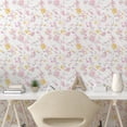 thumbnail image 2 of Ambesonne, Garden Scene Peel & Stick Wallpaper for Home, Nostalgic Meadow Vibes, 13"x100", Mustard Pale Pink and White, 2 of 5