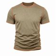 thumbnail image 7 of JULMCOMO T Shirts for Men Crew Neck Short Sleeve Regular Fit Contrast Seam Stitching Summer Shirt Casual Classic Tees Khaki M, 7 of 7