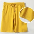 thumbnail image 5 of JTieacloth Stretch Short with Pockets Men's Shorts With Deep Pockets And Loose Fitting Shorts Suitable For Running Home And Leisure,Yellow, 5 of 5