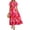 Floral Rose Red, variant on PRETTYGARDEN Women's Summer Casual Flutter Short Sleeve Boho Floral Maxi Dress Crew Neck Smocked Tiered Long Dresses