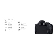 كاميرا Canon EOS 800D / Rebel T7i DSLR مع عدسة 18-55 مم + مجموعة فلتر إبداعي ، حقيبة كاميرا EOS + بطاقة Sandisk Ultra 64GB + 6AVE Electronics Cleaning Set ، والمزيد ( الطراز الدولي )