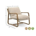 thumbnail image 4 of Taran Designs Kenneth Upholstered Solid Wood Accent Chair in Beige/Brown, 4 of 4