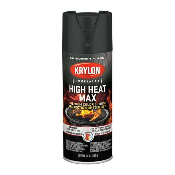 Krylon® High Heat Max, Gloss, Black, 12 Oz.