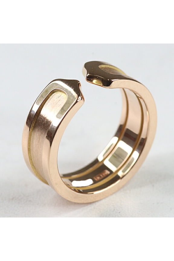 Pre-Owned Cartier C2 Ring, C de Collection, 750 18K Pink Gold, Size #49 (US 9), Refinished.