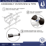 XXL Doorway Pull Up bar with Elevated bar & Adjustable Width