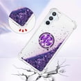 thumbnail image 5 of CCSmaller Glitter Clear Sparkly Bling Case for Samsung Galaxy A54 5G , Flowing Liquid Quicksand Cover with Diamond Ring Holder Case for Samsung Galaxy A54 5G LSZ Purple, 5 of 8