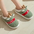 thumbnail image 2 of Christmas Slippers for Women Memory Foam Non Slip House Slippers Winter Fuzzy Bedroom Slide Shoes, 2 of 4
