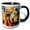 Black/White, variant on 3drose, Decorated Camel, Diwali Festival of Lights, Udaipur, Rajasthan, India., 15oz Mug