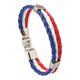 thumbnail image 1 of Colorido Tejido Bandera Nacional Pulsera de cuero PU pulsera de cuero con la bandera de colores, 1 of 5