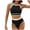 Black, variant on Ayolanni Modest Swimsuit Women Halter Blue Separates Solid Swimsuit Sets Swimsuits for Teens S