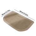 thumbnail image 3 of 1 Pc Kitchen Mats for Floor, Kitchen Rugs Non Slip Washable, Half Circle Kitchen Floor Mat Sink Rug Absorbent Half Round Shower Rug, 35.43x23.62 Inch, 23.62x35.43 Inch, Brown, 3 of 5