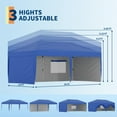 thumbnail image 7 of 10x20 FT Pop Up Outdoor Canopy Tent – 4 Removable Sidewalls, with One Push Setup, Reinforced Frame, Outdoor Easy Up Canopy Tent with Portable Roller Bag, Adjustable Height, Sandbags, 7 of 7