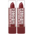 thumbnail image 1 of Lápiz labial L.A. COLORS Matte Lip Color Brick CML547, paquete de 2, 1 of 1
