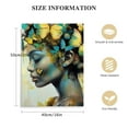 thumbnail image 2 of JEUXUS  Modern African American WaLL Art,Black Girl with Flowers Butterfly Head Painting, Woman Portrait Canvas Print Artwork for Home Bedroom Bathroom Living Room Decor  16x20 in, 2 of 5