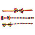 thumbnail image 1 of KAKOWELY 3 pajaritas preatadas, pajarita ajustable, pajarita arcoíris, decoración, accesorios para fiesta, 1 of 4
